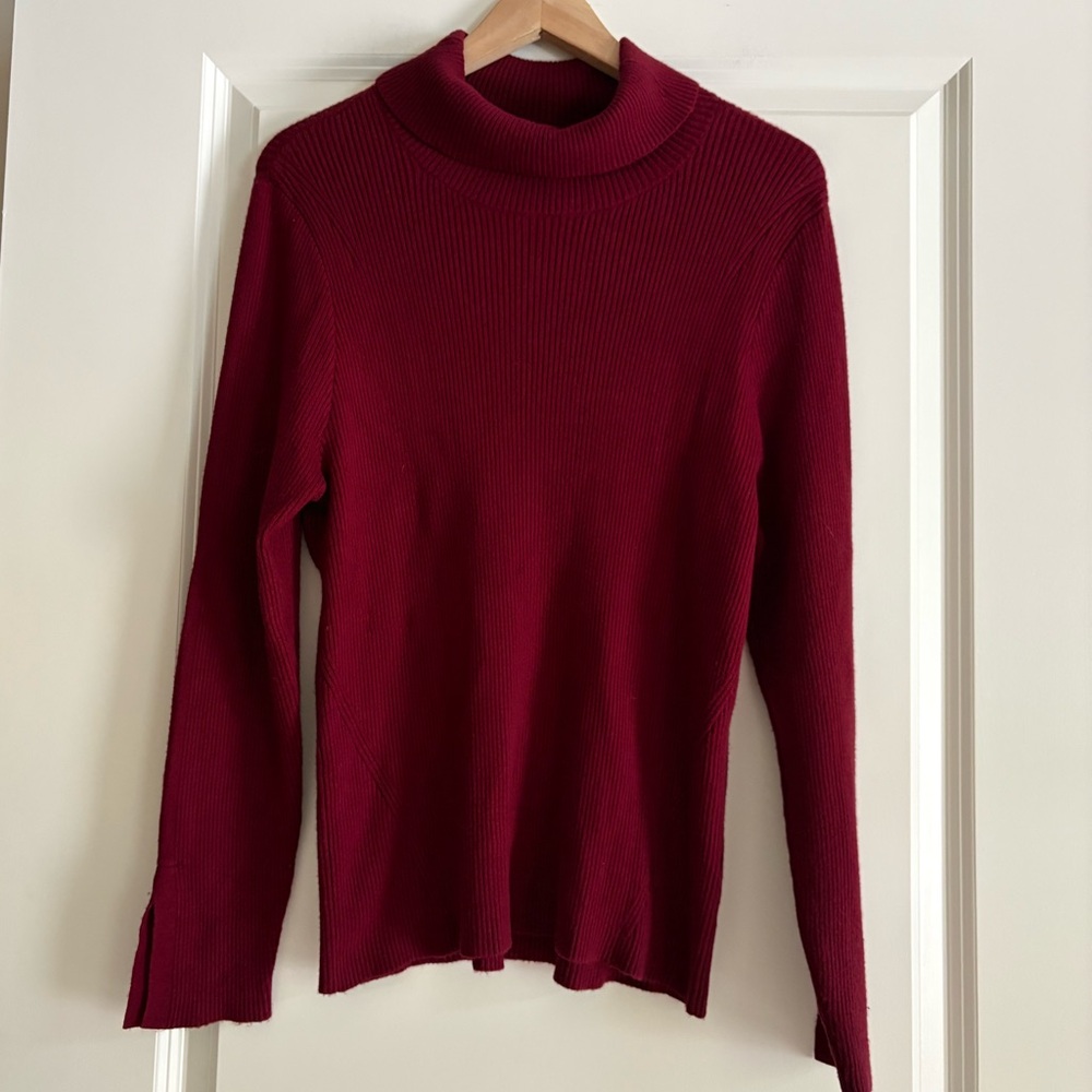 Soft Surroundings Wine Color Turtleneck Sweater